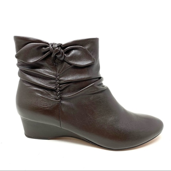 Antia leather Cindy ankle boots Mocha WIDE - Picture 1 of 8